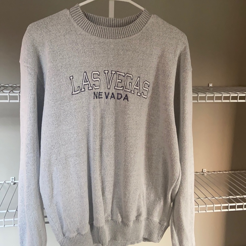 Las Vegas Grey Crewneck Sweater Shirt